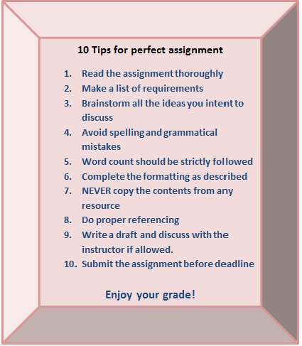 etrainingtutor's tweet image. 10 Tips for your perfect assignment 😀🎓