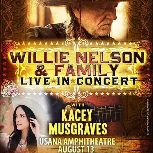 Z104Country's tweet photo. #z104country welcomes #willienelson and #kaceymusgraves to #usanaamphitheater 8/13..tix on sale Friday 4/14 at 10am #smithstix https://t.co/OyQ8lBdFUV