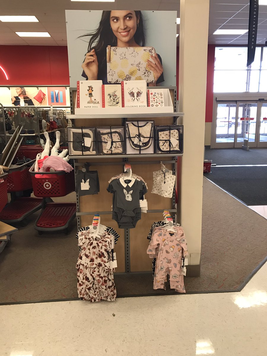 danigabriel16's tweet photo. Remerchandising Victoria Beckham to the front of the store! #VBxTarget #sales https://t.co/B9fqzZgmHQ