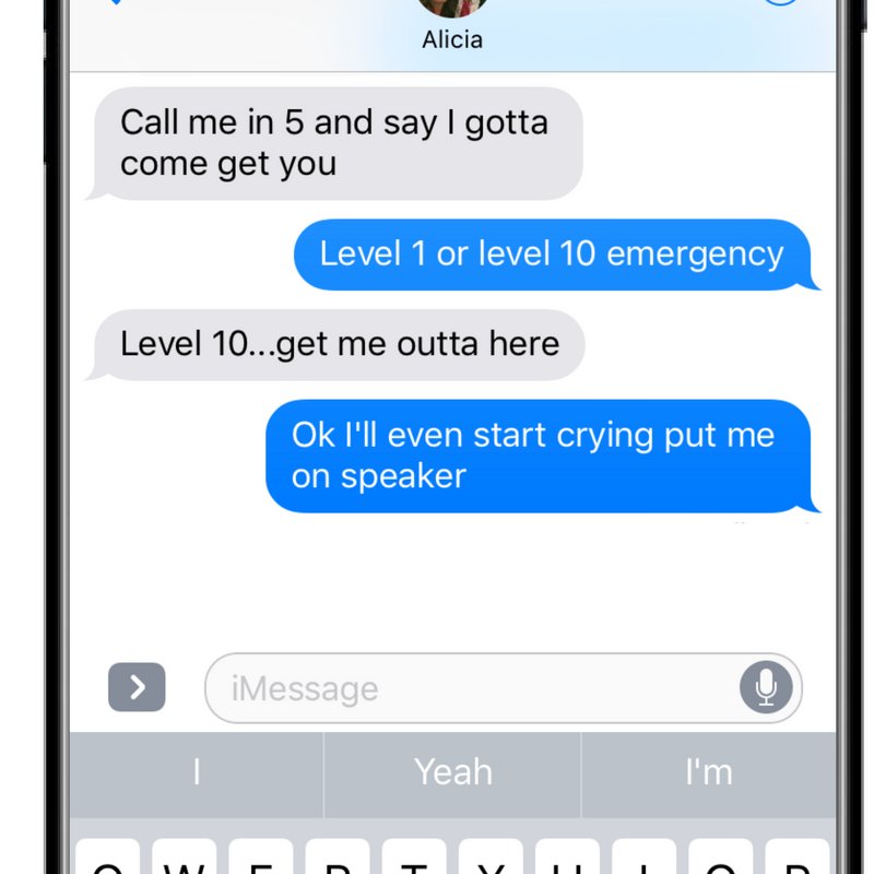 pom_safety's tweet photo. You're in an uncomfortable situation and need an excuse to get out of there.  Fake a call!  There's a POM for that!  #safety #POM #college https://t.co/ZBhj7PMG9Z