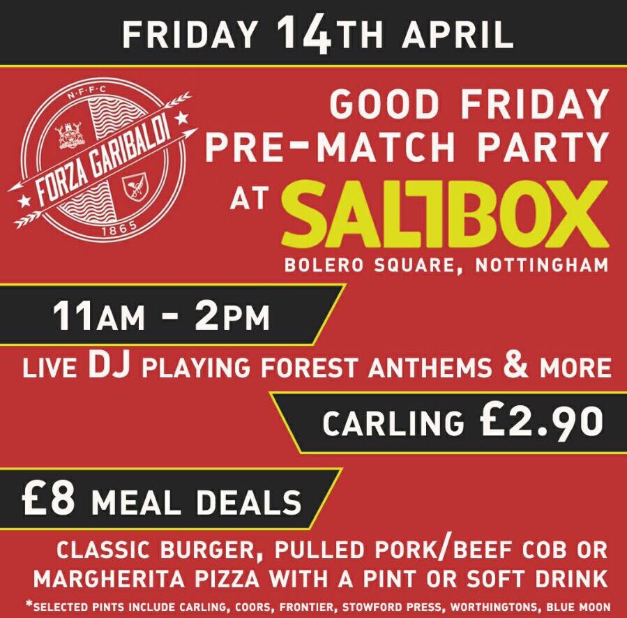 Forza_Garibaldi's tweet photo. We really can't wait for Friday. Lots happening at Saltbox - FG badges on sale, DJ set plus various other antics. And a huge game at 3pm! https://t.co/g9BxvZlk5D