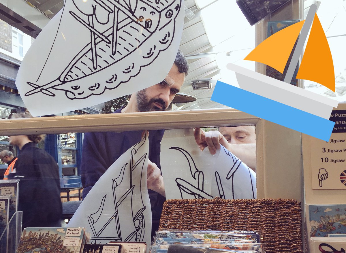 New window display in motion... All aboard, looking ship shape &amp; Bristol fashion! #comingsoon #tallships2017 #tallshipsfesitval #greenwich