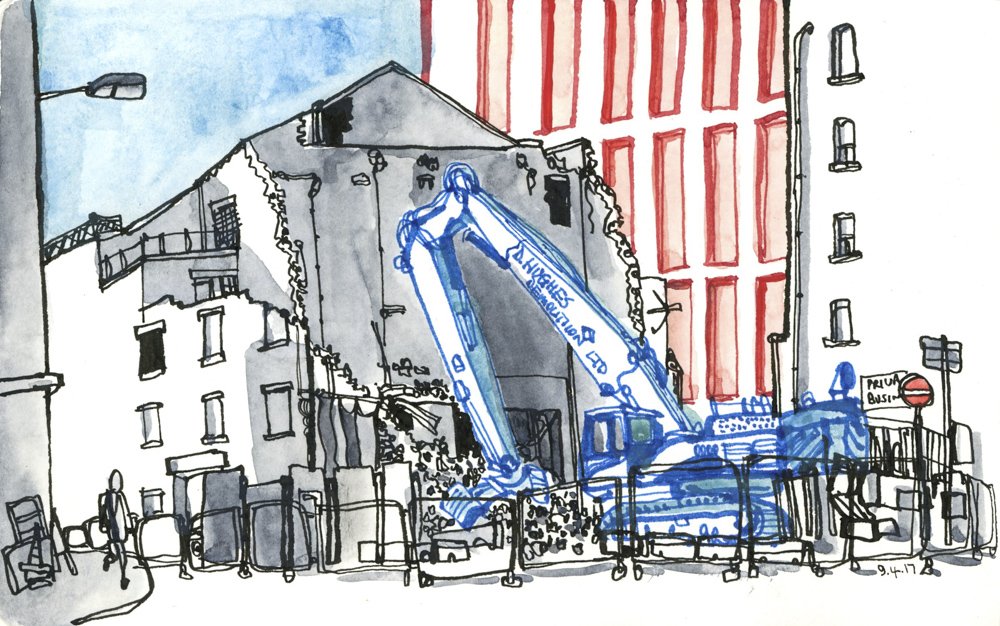 Len_Grant's tweet photo. So the Odeon cinema on Oxford Street is now being demolished... nibbled at from the back... saw Saturday Night Fever there :) https://t.co/A0Vn6fvHKq