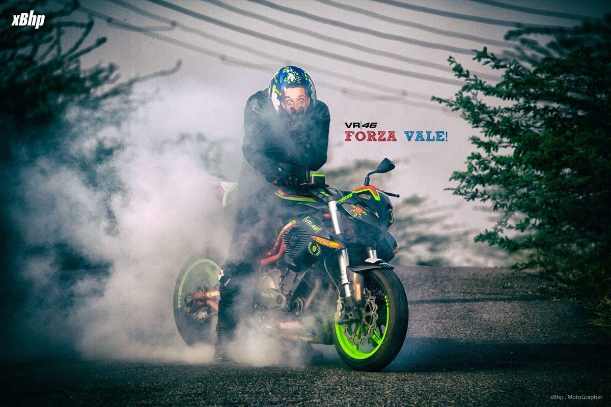 xBhp's tweet photo. .@ValeYellow46 Official set another record this Sunday, by racing in his 350th Grand Prix. @dskbenelliindia #TNT899 Rossi spirit! #xBhp https://t.co/7W7g9hn2Rz