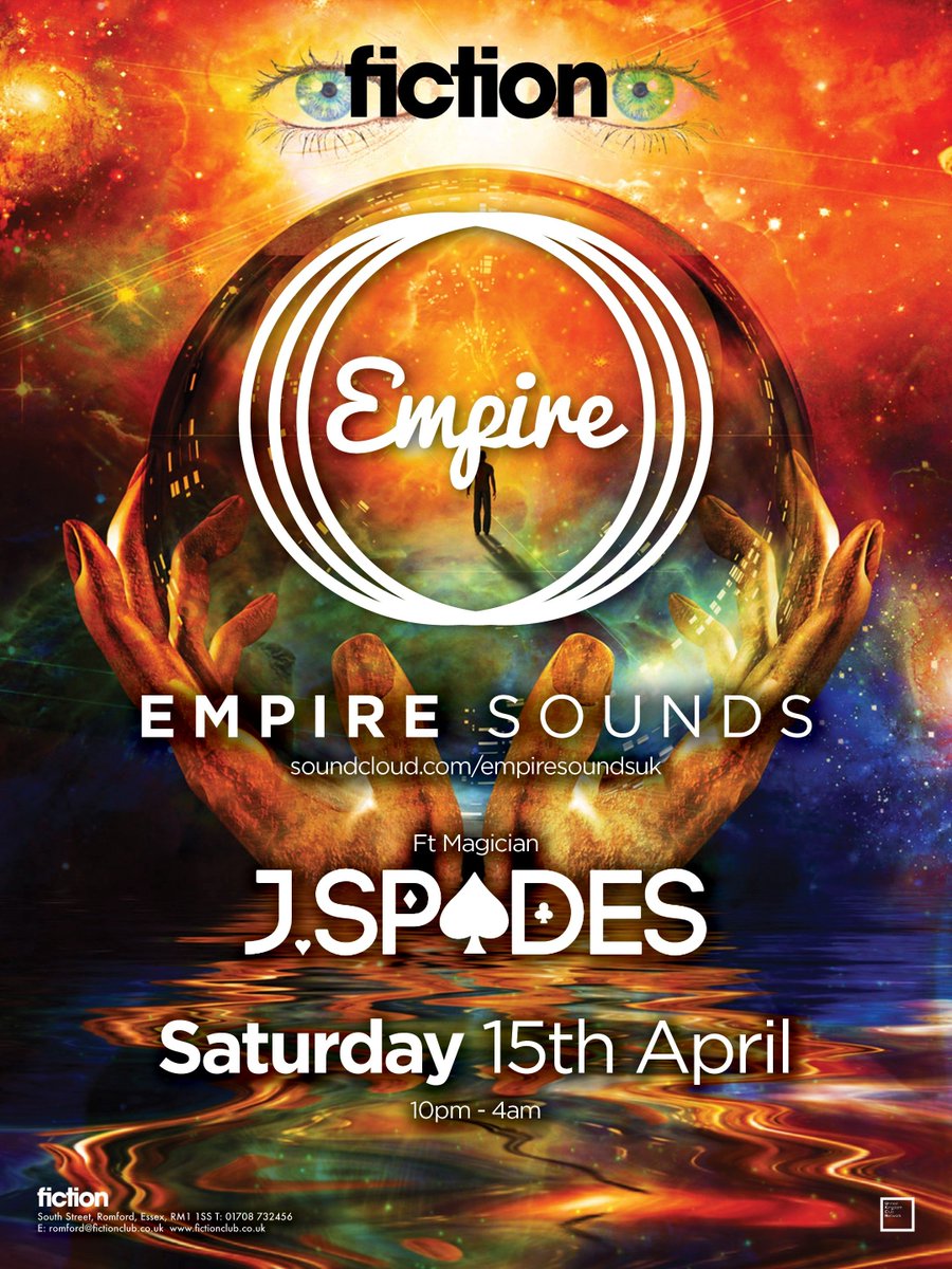 Easter Saturday True Fiction
Special Guests - <a href="/empiresoundsuk/">Empire Sounds</a>
3 Rooms of music - 10pm to 4am
Limited availability for tables - 01708 732456