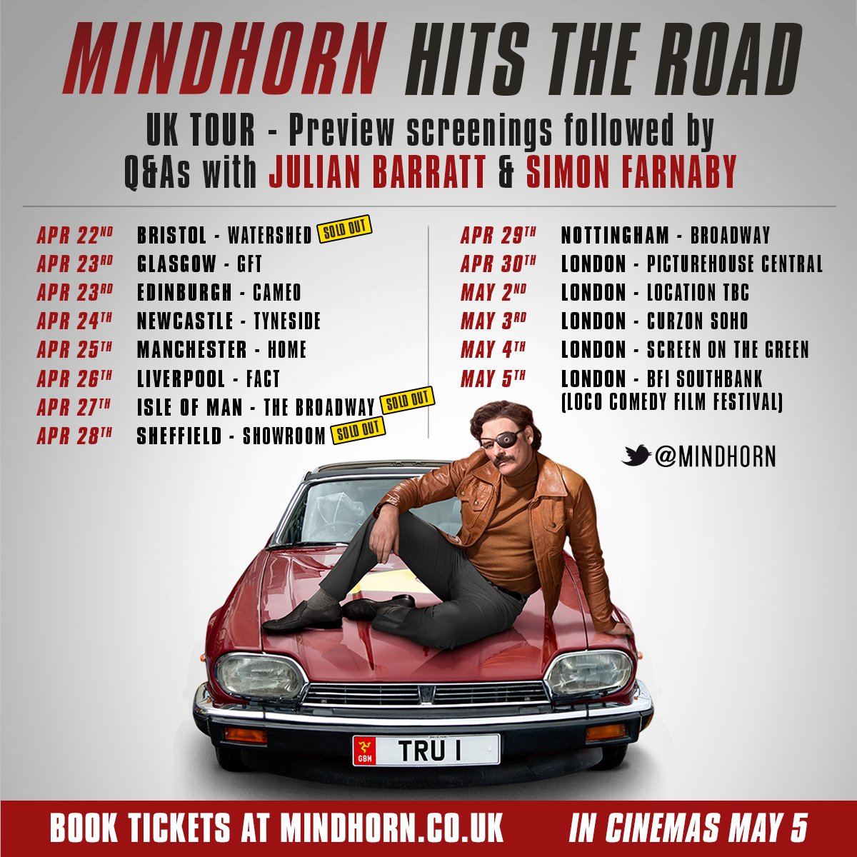 FACT_Cinema's tweet photo. Both @julian_barratt and @simonfarnaby will be visiting FACT for the Mindhorn Q&A tour, Wed 26 Apr. #ItsTruthTime https://t.co/m4dylI8kcv https://t.co/q7cS26qB4L