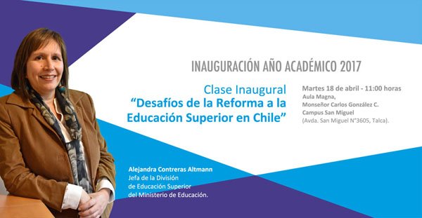 ucatolicamaule's tweet photo. INAUGURACIÓN AÑO ACADÉMICO #UCM 2017 "Desafíos de la Reforma a la Educación Superior en Chile" 📕📚📔18 ABRIL- 10:00 horas. Campus San Miguel https://t.co/I6kDvyLntN