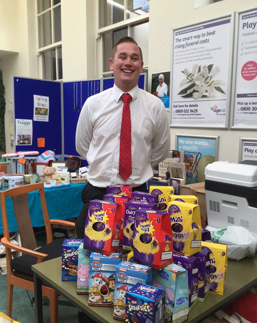 AgeUKexeter's tweet image. A huge thank you to @VirginMoney #Exeter Mark O&apos;Higgins for donating  these to our Easter Egg Hunt. The hunt is on! #Easter #thingsforkids