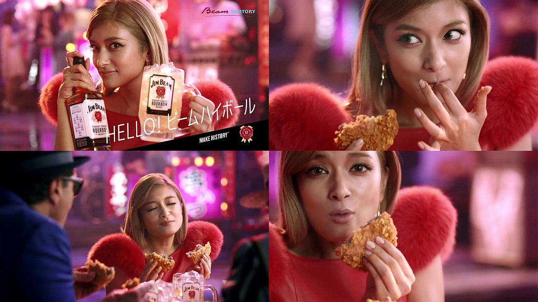 Kooss公式 編集室 Run ローラ出演 ジムビーム公式cm メンチカツ篇配信中 ローラ アツアツのカツをハフハフ T Co Dktnsfbrc1