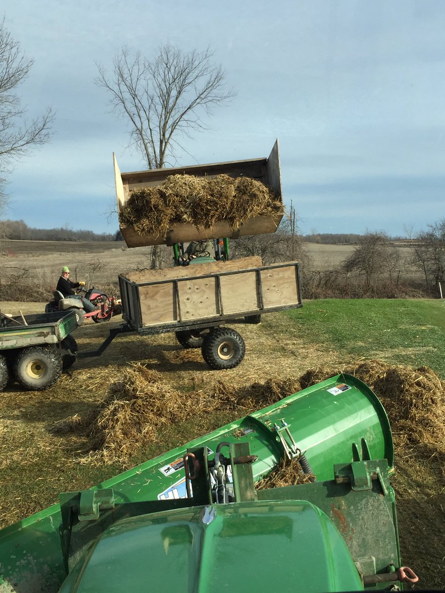 Cleaning up piles of straw today. #springcleanup