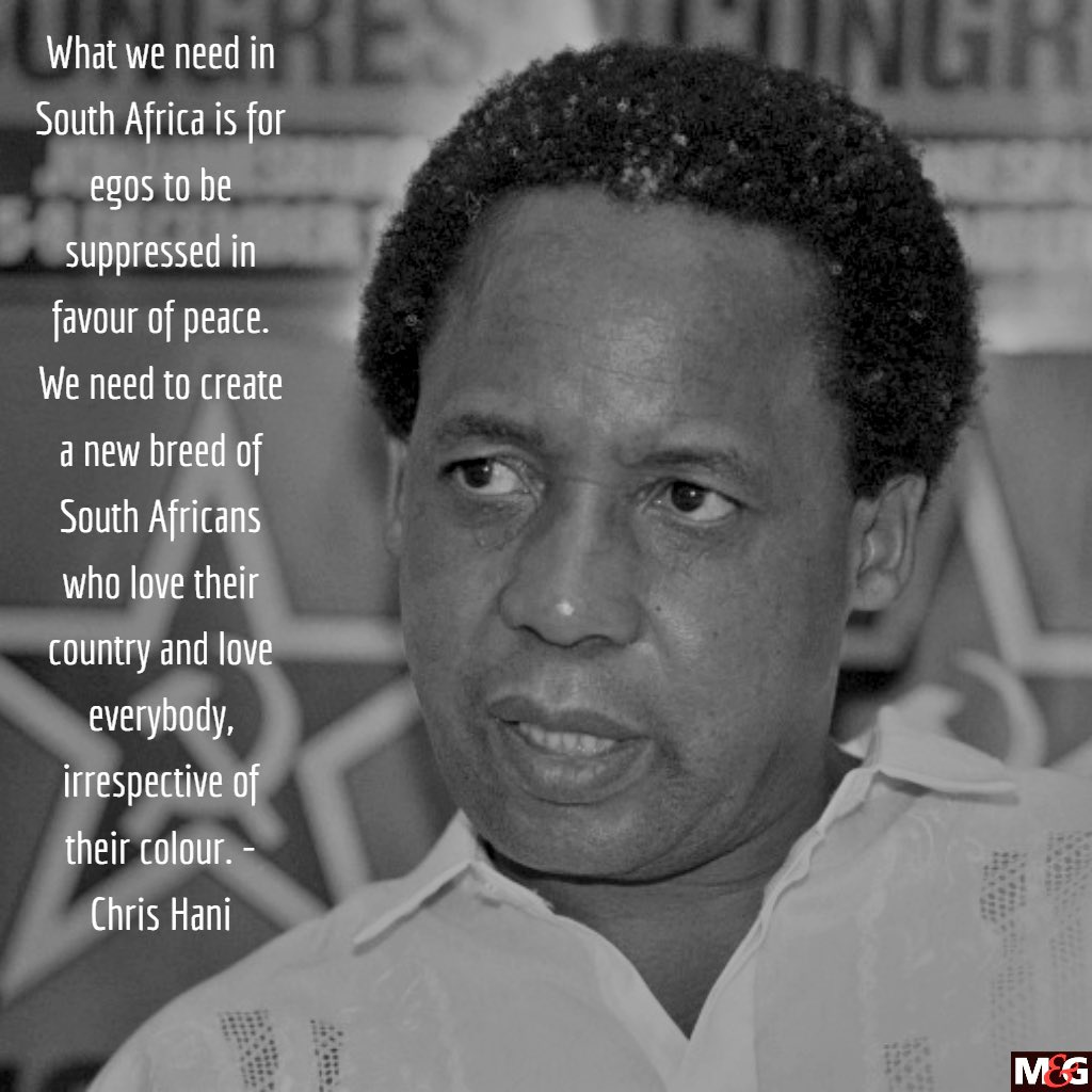 peterndoro's tweet photo. Remembering #ChrisHani one appreciates this country has been blessed with some remarkable leaders over time. https://t.co/EsqpbUu4PD