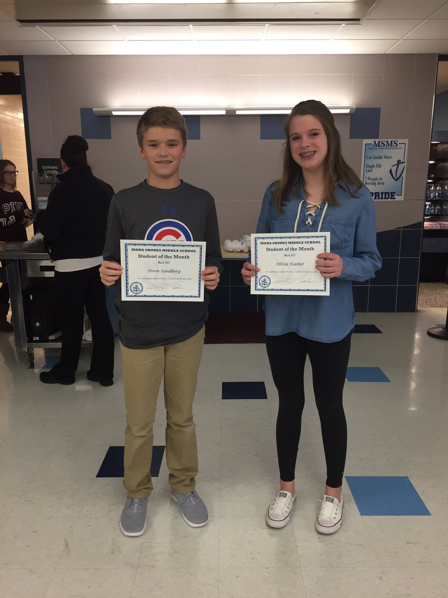 msms_sailors's tweet photo. A big 👍🏽👊🏽👏🏽to these six Students of the Month! Congrats to Carson, Devin, Drew, Olivia, Johnny, and Megan! Keep living with #SailorPRIDE https://t.co/UMGf92vKTQ