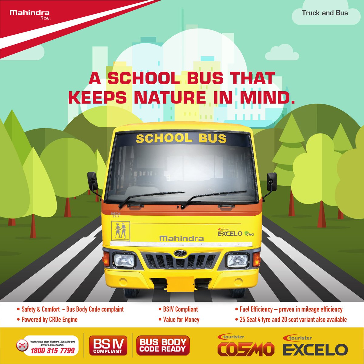 MahindraTrukBus's tweet image. Mahindra #Excelo is #BSIV , #BusCode Compliant, and sets an example in caring for nature. 
@GoenkaPk @nalin_mehta