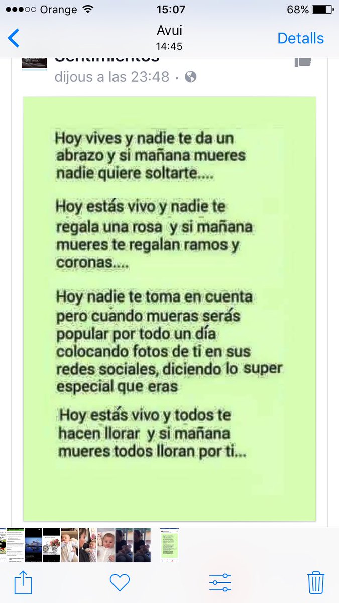 JulianaParesB's tweet photo. Es triste que cuando uno muere es buena persona ,porque no lo demostramos cuando estás vivo sea quien sea https://t.co/BpRkMm2o3Q