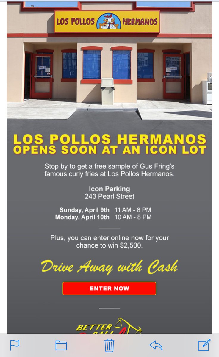 wrelaxjoe's tweet photo. Very excited for this #LosPollosHermanos #breakingbad https://t.co/CrXwZXjiMM