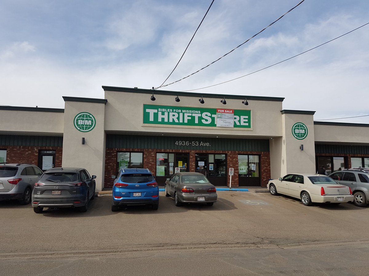 missionthrftrd's tweet photo. Our store across from Superstore is now closed. We open at our new location 2823 Bremner Avenue April 20th. #reddeer https://t.co/LZ0EbysuBn