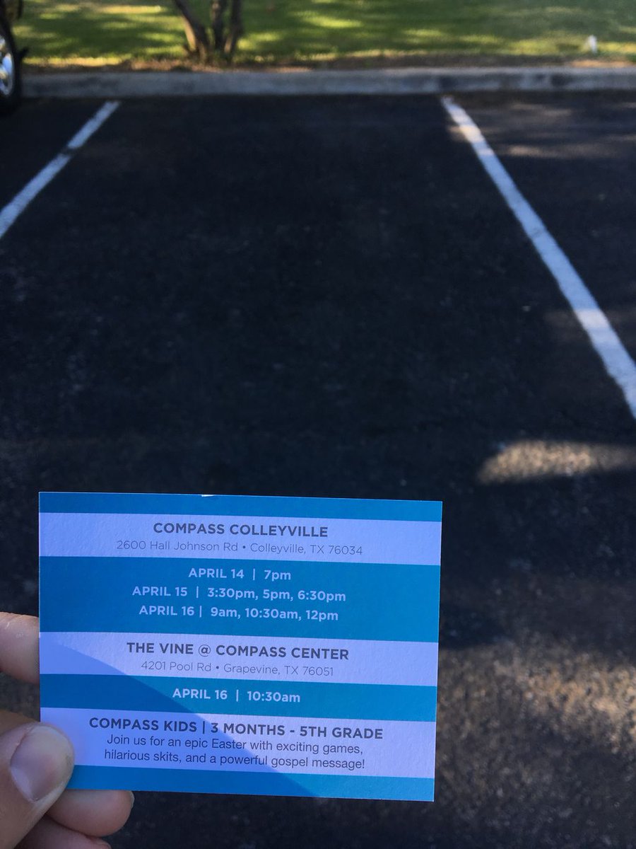 This parking spot represents the person you invite to Easter at Compass. Who will you invite? #EasterAtCompass
