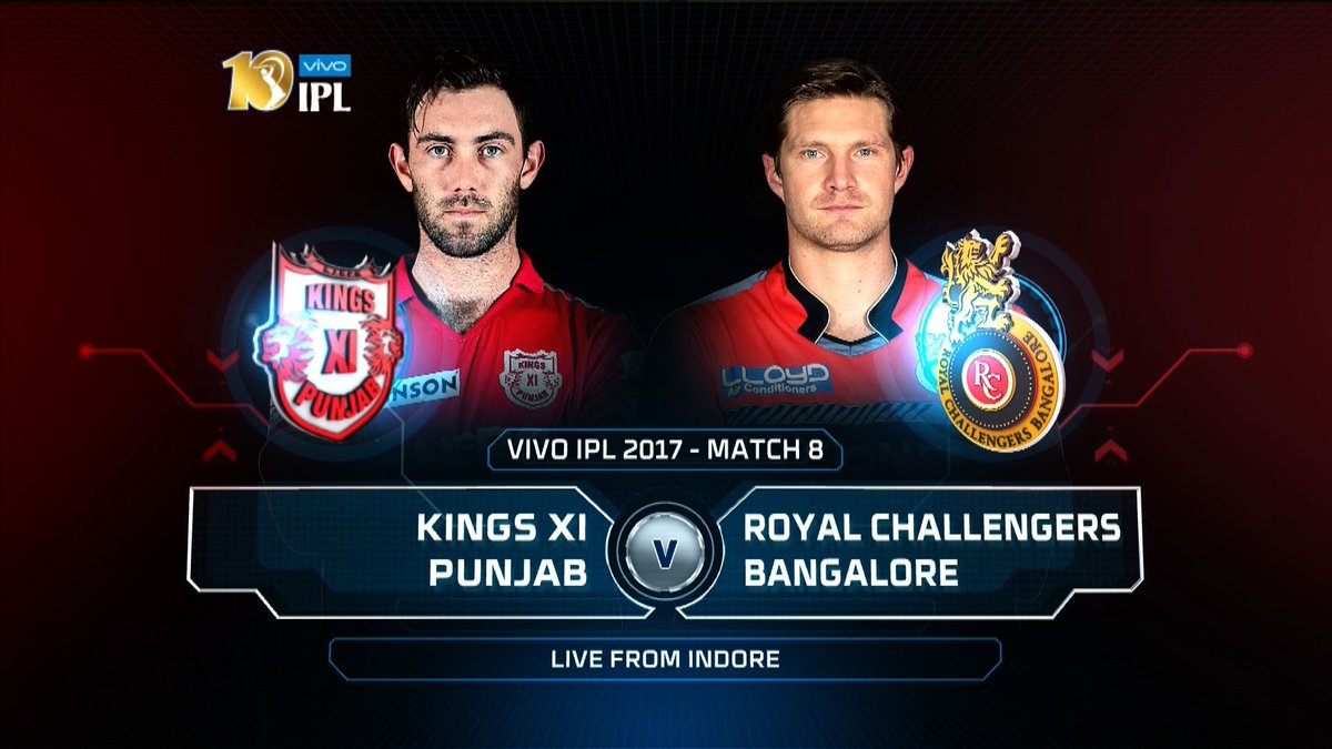 IPL's tweet photo. #IPL Match 8 @lionsdenkxip vs. @RCBTweets - Follow the game here https://t.co/wmAqbSCNTp #KXIPvRCB https://t.co/kLVmmbfUDb
