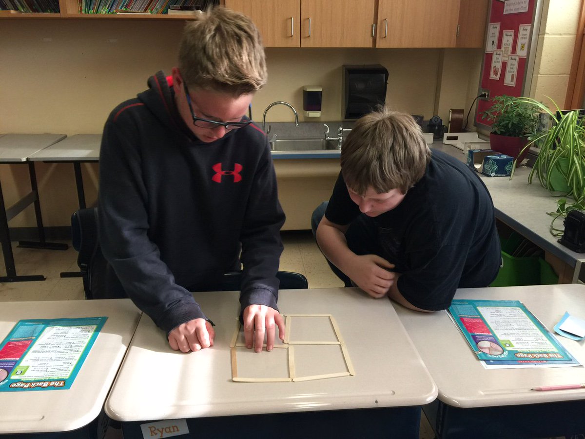 AnnaDimeo1's tweet photo. Can you make 6 triangles by only moving 4 sticks? #EC_proud, #EC_Hartman https://t.co/qkvQfF3Uep