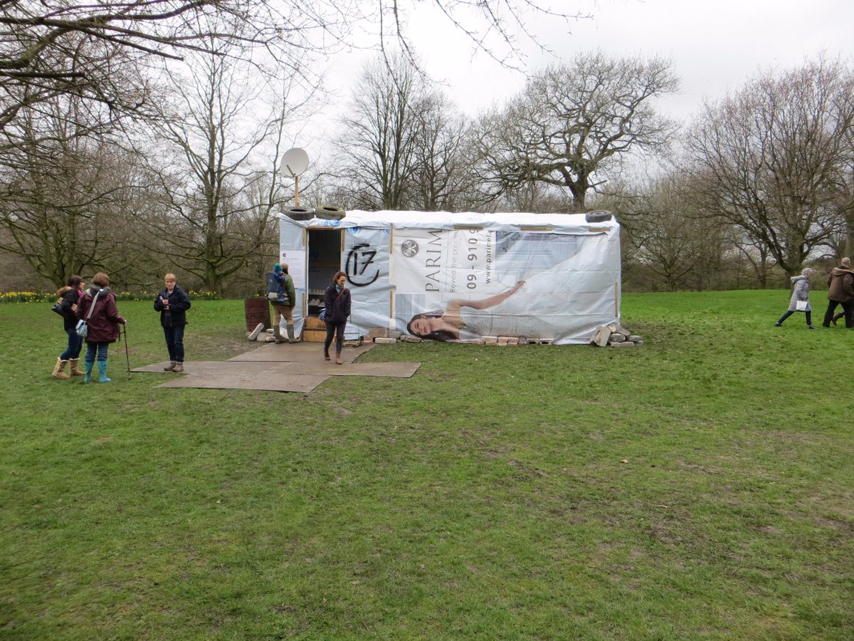 ArchaeoManc's tweet photo. Refugee's shelter sculpture on display 13-17 April https://t.co/0ItuEpbpeL Prev.Yorkshire Sculpture Park. #MMLifeJacket display @McrMuseum https://t.co/EKORqtBa5V