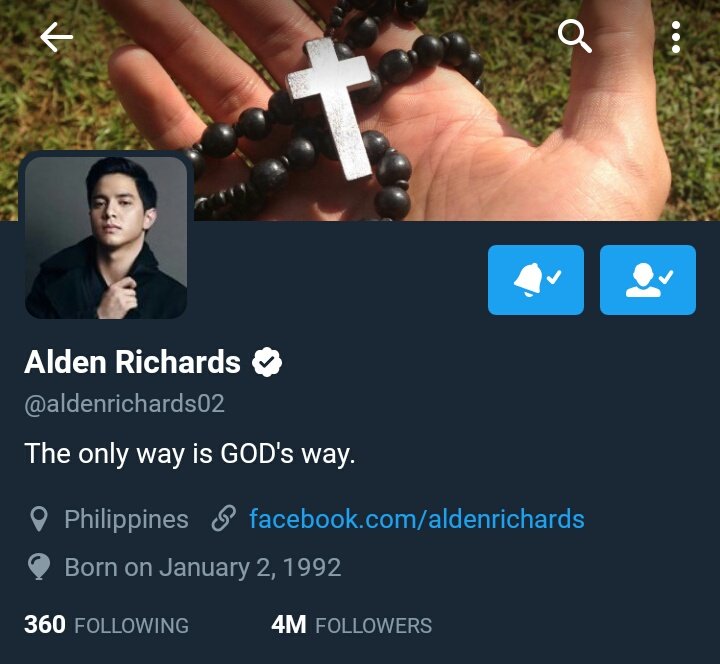 ALDENaticsQC_'s tweet photo. Happy 4M Followers on Twitter @aldenrichards02 😊

#DTBYPagIwas https://t.co/I91BXiw6as