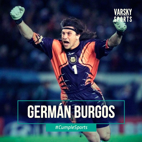 VSportsTM's tweet photo. #CumpleSports Germán Burgos. Recordado por cuidar el arco de River y la Selección, hoy vigila la espalda del Cholo. https://t.co/gc7B47ml59