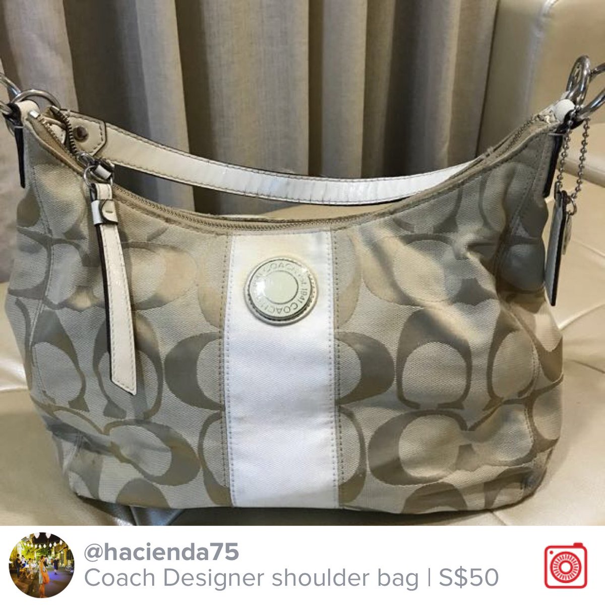 Selling Coach Designer shoulder bag S$50 carousell.com/p/99431797/ #carousell <a href="/thecarousell/">thecarousell</a>