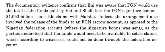 reportrai3's tweet photo. @eni .@eni Secondo il rapporto #PepperHamilton #Eni sapeva che il governo avrebbe girato i soldi a Malabu. #Report https://t.co/TInlo3jGtk