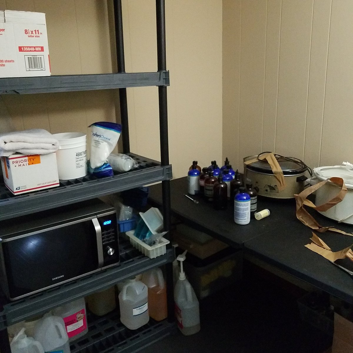 My new soap lair is coming together!