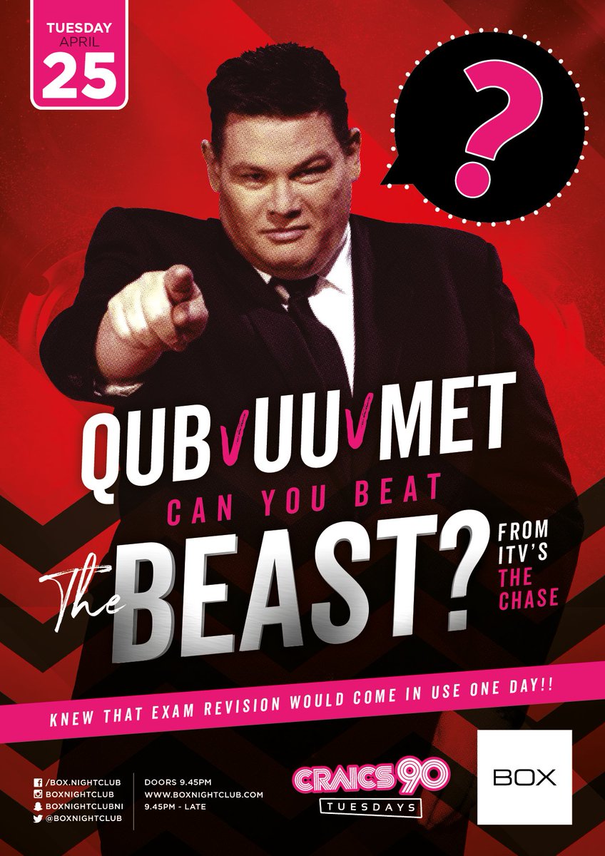 Can u  beat the beast? #itvchase #craics90 Apr 25th