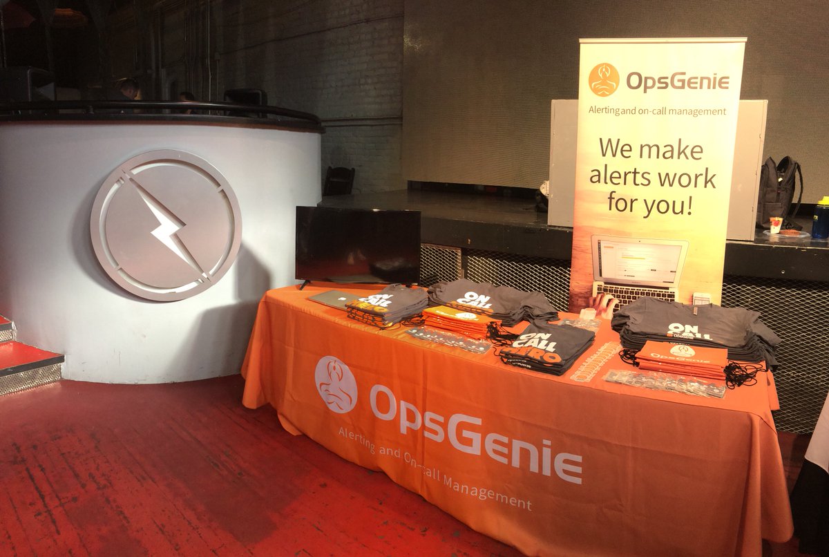 Opsgenie's tweet image. OpsGenie is Up and Running at @DevOpsDaysRox!!! Come by and say hi! Oh and get a FREE shirt as well! #devopsdays