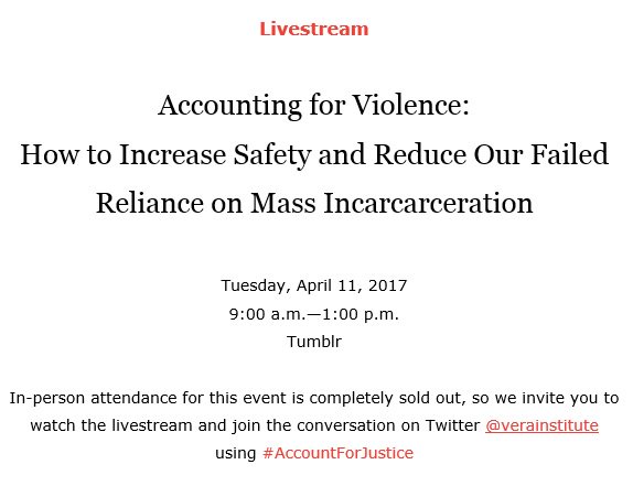 TowFdn's tweet photo. Livestream the sold out #AccountForJustice tomorrow: https://t.co/A2MLyE9fnr. Report: https://t.co/KdooGzfm1Q. cc: @verainstitute https://t.co/ozd0qFCSUV