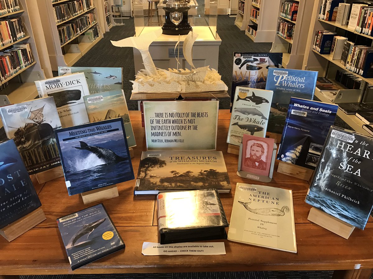 As the annual Provincetown Public Library Moby-Dick Marathon Reading approaches, the displays look whale-y great! #lis453onlineSP17