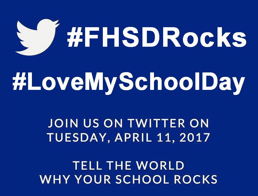 FrancisHowell's tweet photo. Tomorrow, April 11, is #LoveMySchoolDay! Brag on the awesomeness happening in our schools using the #LoveMySchoolDay & #FHSDRocks hashtags. https://t.co/S1XhlO535D