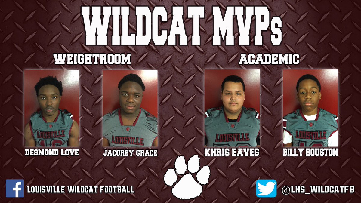 LHS_WildcatFB's tweet photo. This weeks academic and weightroom MVPs! They've got the New Attitude! https://t.co/vJ2pAg6amS