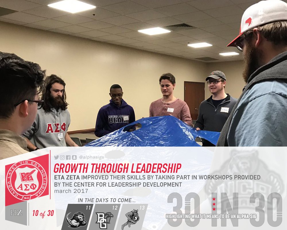 Our brothers at Eta Zeta (Central Arkansas) improved their skills by taking part in workshops with <a href="/UCALeadership/">UCA Leadership</a>. #ASP30in30 #BetterTheMan