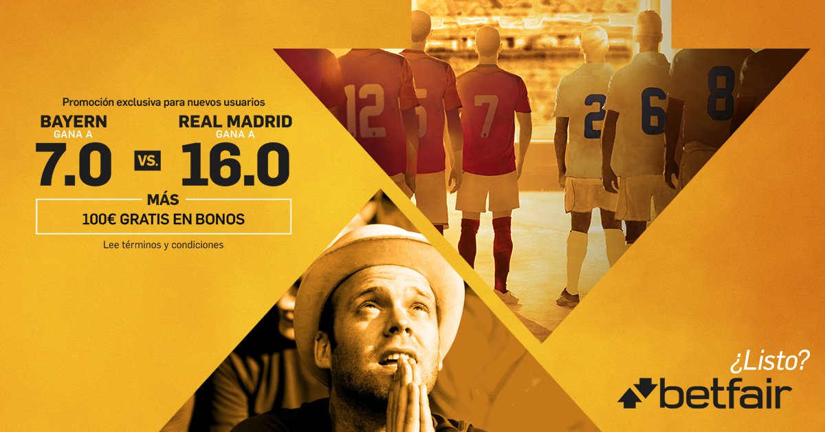 TipsFair's tweet image. Real Madrid gana @16 o Bayer gana @7. Solo registrandote desde este enlace 👇ads.betfair.com/redirect.aspx?…