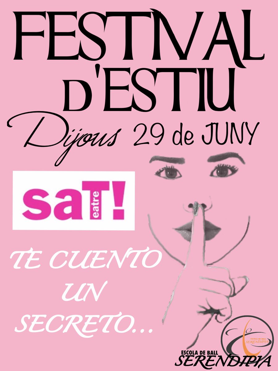 ebserendipia's tweet photo. Vols saber quin és el nostre secret⁉️ Doncs no t'ho perdis ‼️#ebserendipia #festival #lavidaesmejorbailando #tecuentounsecreto https://t.co/bnjmYVzI8M