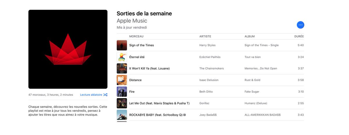 Sorties de la semaine chez <a href="/AppleMusic/">Apple Music</a>! #ÉternelÉté #ToutVaBien 👉🏽itunes.apple.com/playlist/sorti…