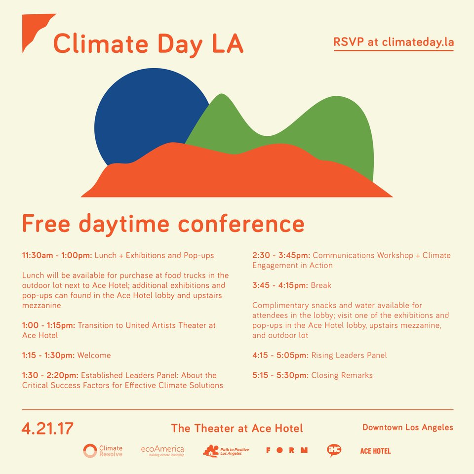 CicLAvia's tweet image. Proud to support #ClimateDayLA with @ClimateResolve! Book your free tix today: axs.com/events/333865/…