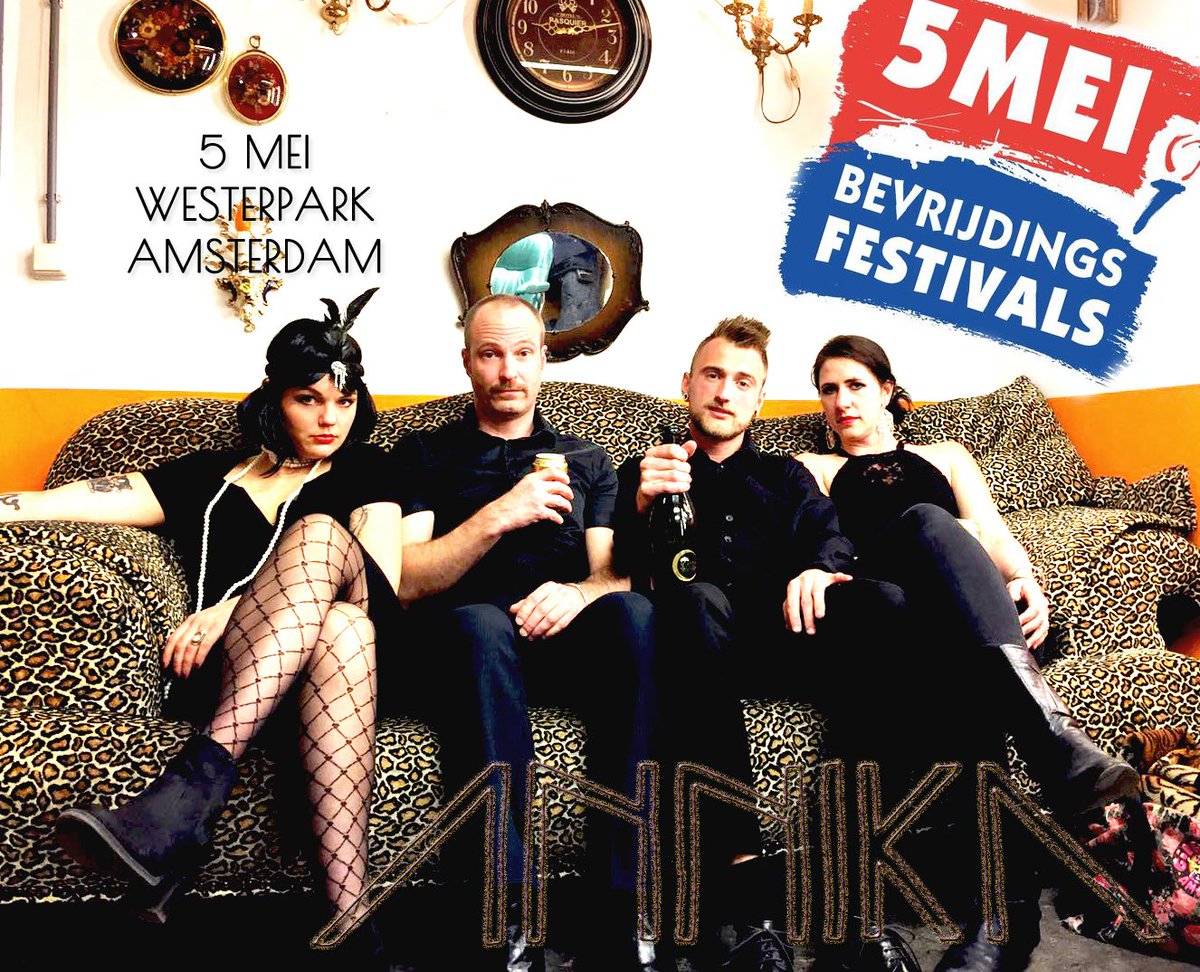 May 5th we play #bevrijdingsfestival #amsterdam! Looking forward to this one!!!! Time table soon on: hetvrijewesten.eu #annika #music