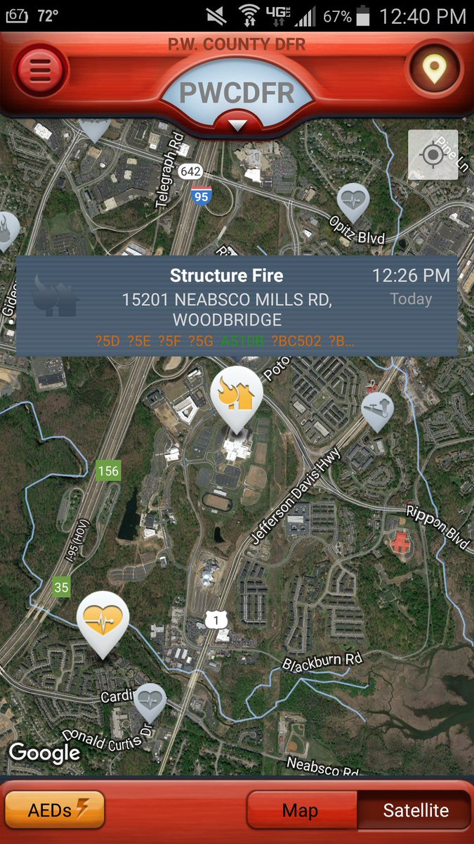 PWC_PD_Scanner's tweet photo. #PWCFD on scene of a structure fire at Freedom HS in Woodbridge. https://t.co/cE3mujtDfD