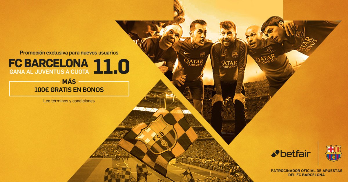 TipsFair's tweet image. ¿Quieres esta cuota @11 si el Barsa gana a la Juventus? Registrate desde este enlace 👇ads.betfair.com/redirect.aspx?…