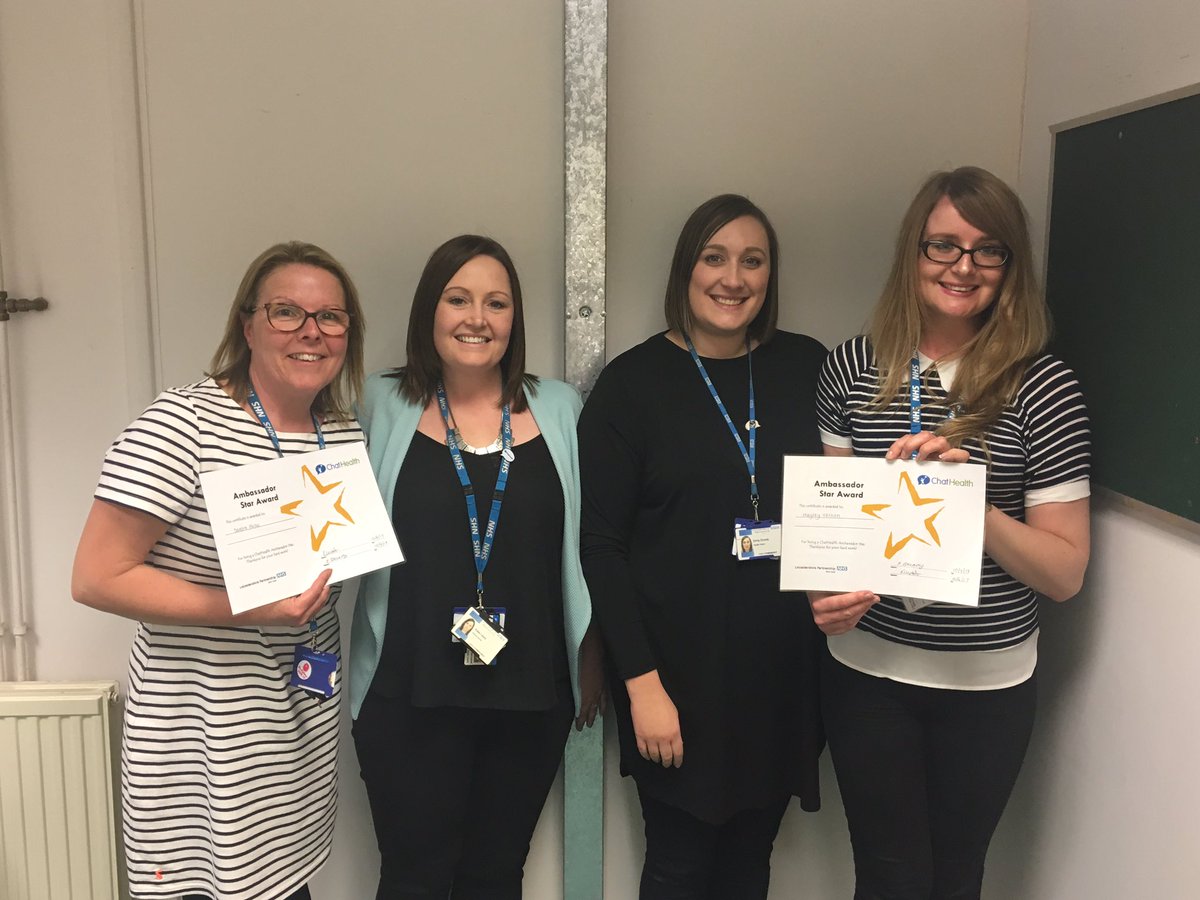 A big congratulations to our second ambassador star award winners @hayleyvernon3 &amp; Sandra.Thanx 4 all of your hard work with <a href="/ChatHealthNHS/">ChatHealth NHS</a>