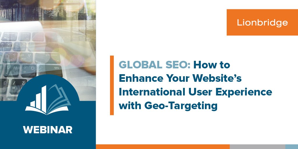 Lionbridge's tweet photo. Join us for our #global #seo #webinar on April 26 for "dos & don'ts" of international seo: https://t.co/bTORoq4db6 #LIOXlearning https://t.co/a43Wr9wLlZ