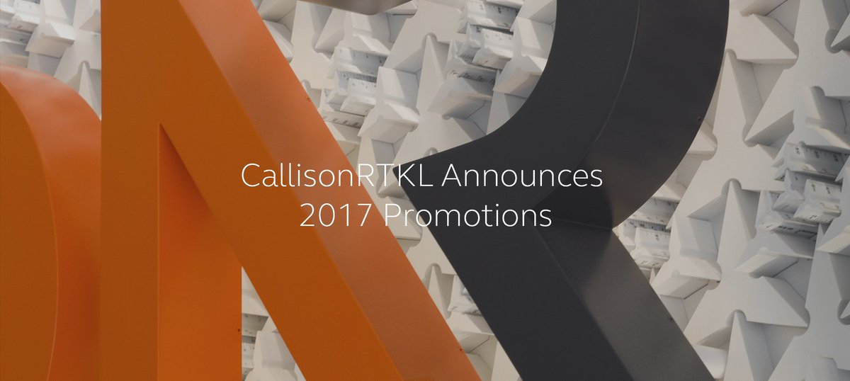 CallisonRTKL's tweet photo. #Congrats to our 2017 #promotions! Talented, #creative human beings always make CRTKL stand apart: https://t.co/yRZh8TuxPA https://t.co/YppAwvYMVm