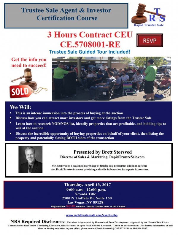 Vegas: Have you checked this out?  Buying at Auction class.  Get your CE credits! conta.cc/2oA5XZ6