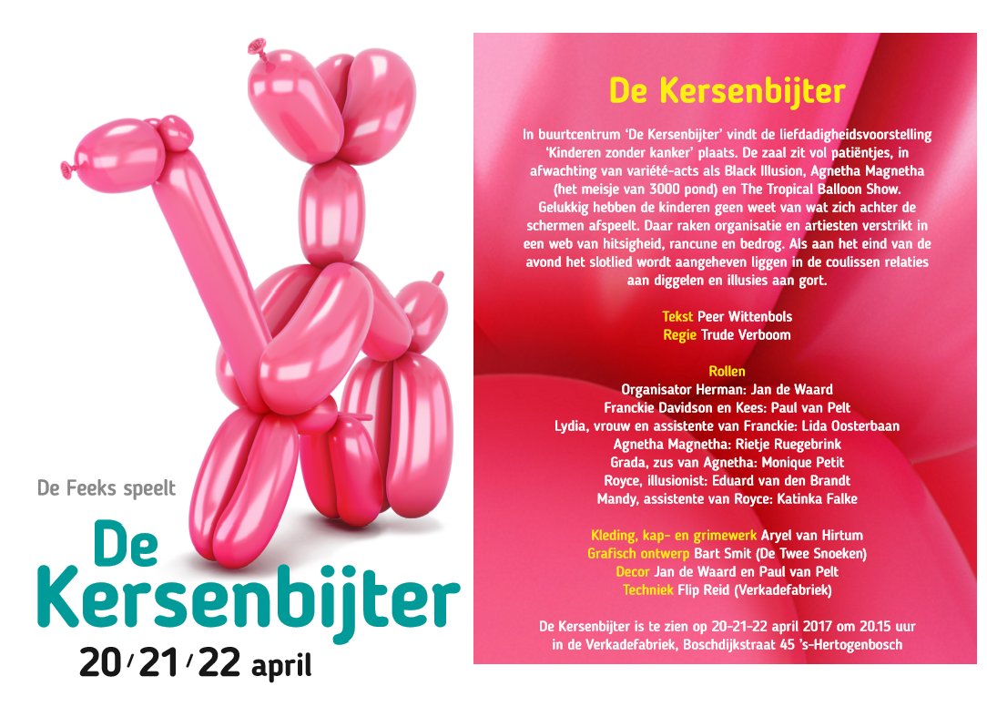 deFeeks's tweet photo. Voor hen die iets leuks willen doen op 20-21 of 22 april @verkadefabriek @shertogenbosch @VisitBrabant #uitagenda #uittips #theater https://t.co/E8vieCbth0