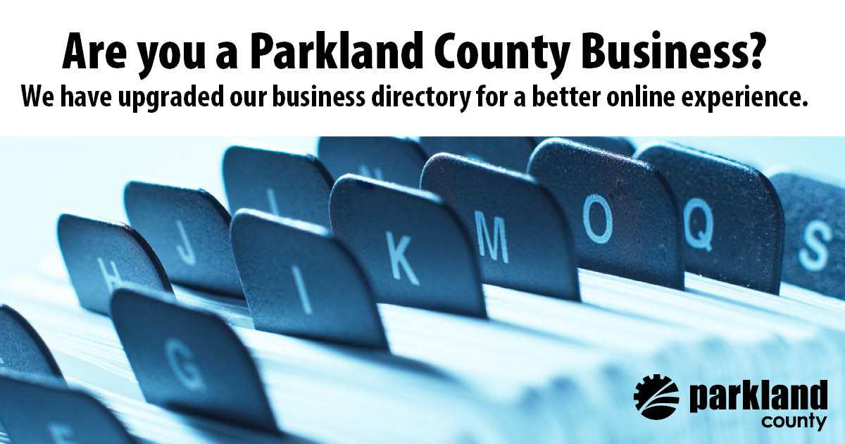investparkland's tweet photo. Are you a @Parkland_County Business? We have launched a new searchable online Business Directory. https://t.co/4NMgaF4gVe #businessdirectory https://t.co/Hea0yNli8r