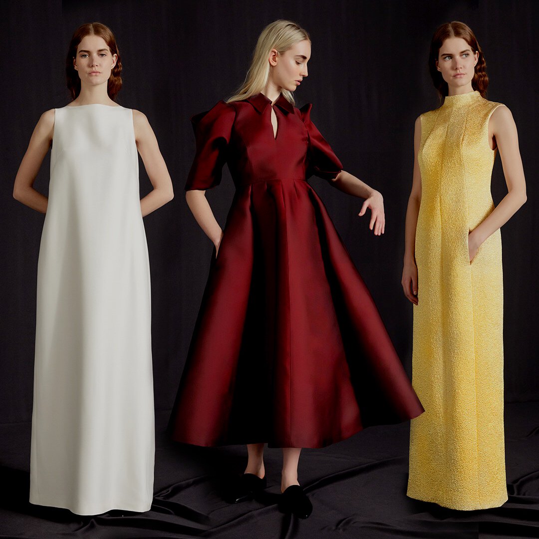 modaoperandi's tweet photo. Keeping it classy in @merchantarchive! PreO the long-lined #silk dresses perfect for an evening of elegance  https://t.co/ENAThgIgmu https://t.co/7OBkbKe2Cy